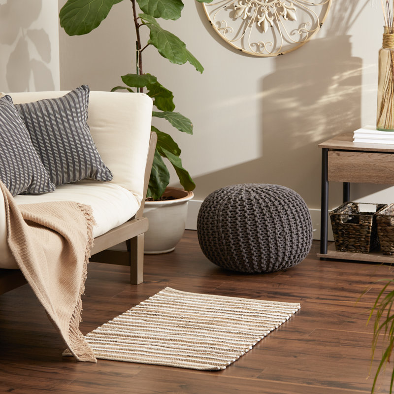 Clous Cotton Striped Indoor Rug, Rectangle 2' x 3'