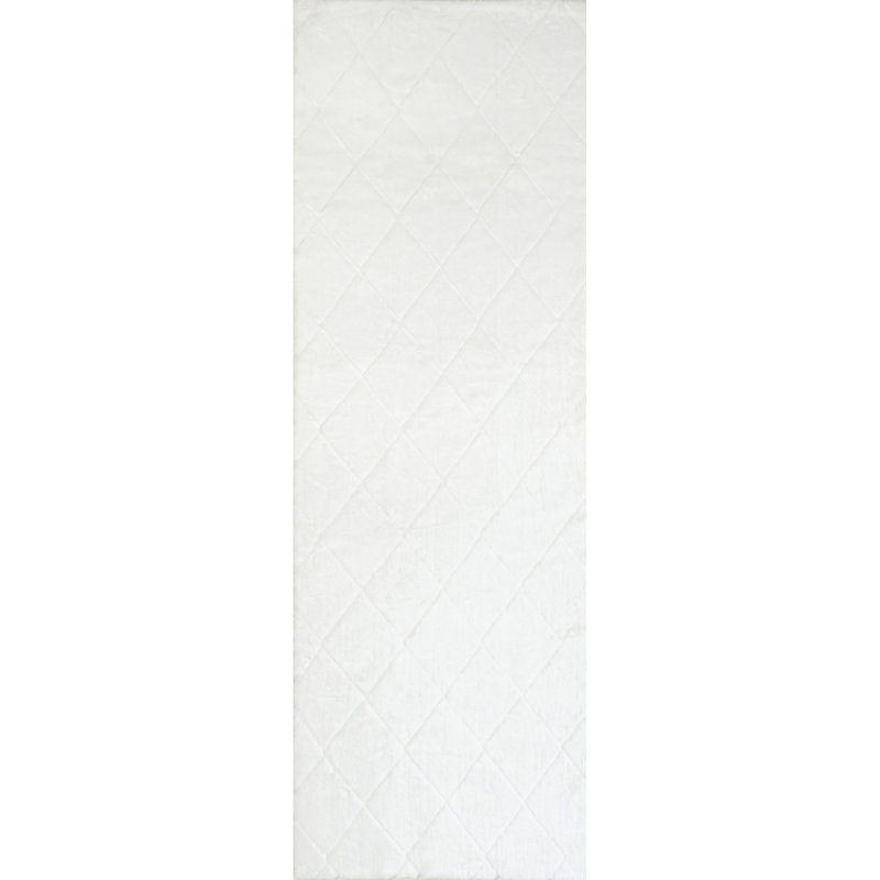 Amy SuperiorWash Casual Faux Rabbit Machine Washable Area Rug, Runner 2'6" x 10'