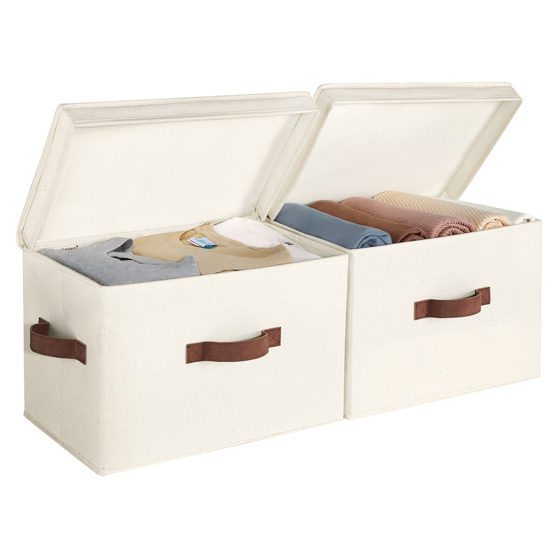 Closet Storage Bins, Cream