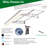 59"x34" Door Window Awning Canopy - Polycarbonate & Aluminum Snow Wind Resistance Protected Modern Style 59x34 Roof Brackets Heat Upf80+ Protection Garden Use