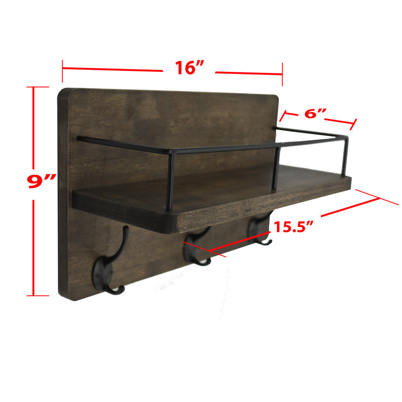 Movses Solid Wood Floating Shelf
