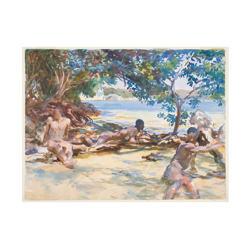 «John Singer Sargent The Bathers», art sur toile, H 24 po x l 32 po