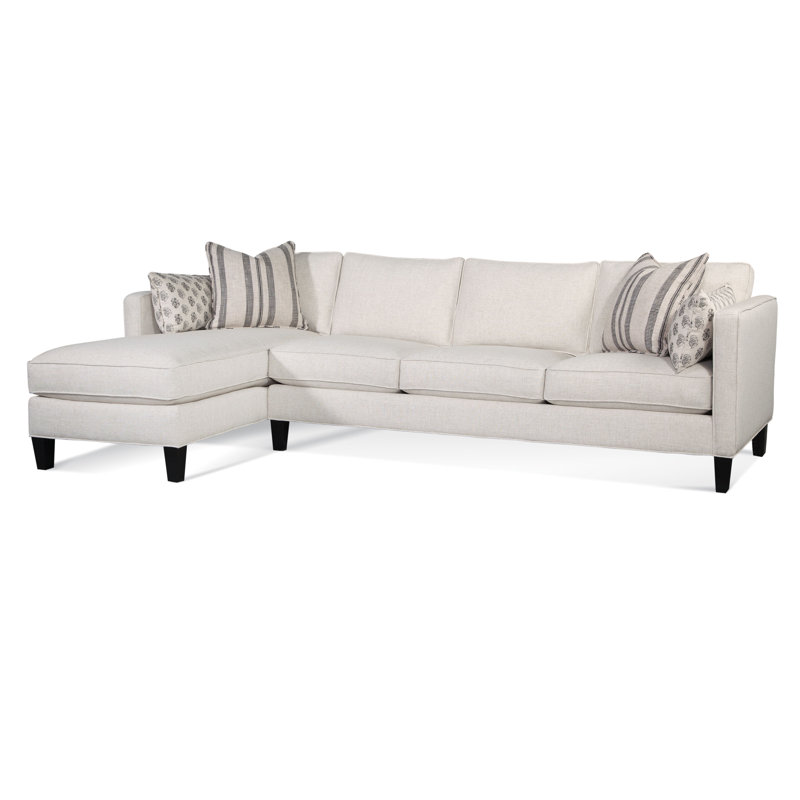 Lenox Chaise Sectional, Brown Geometric, 0456-33, Left Hand Facing, Java