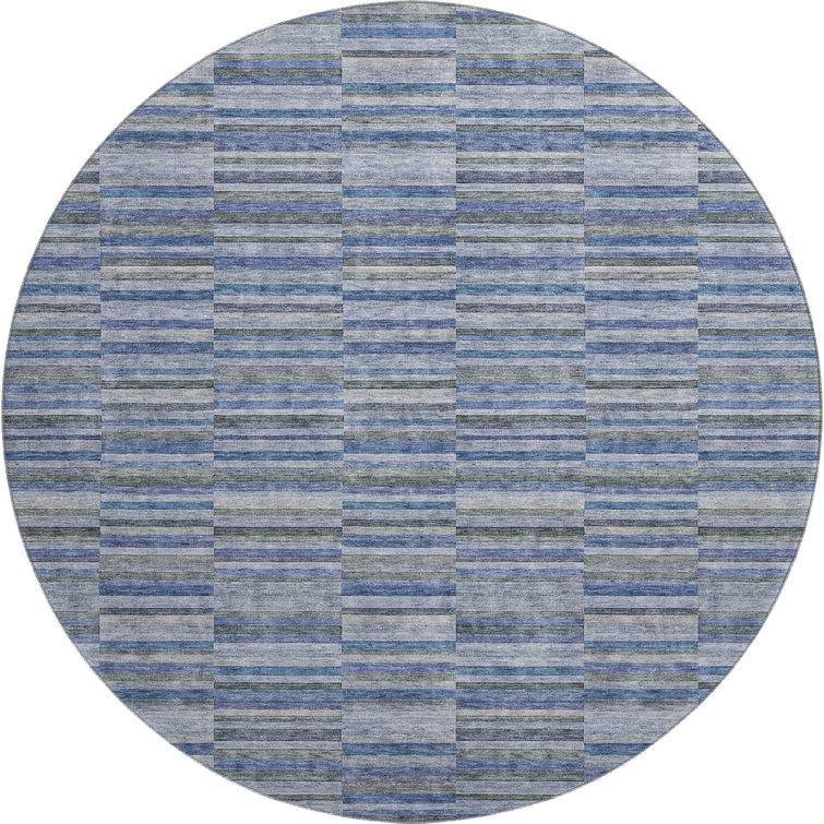 Premium Machine Washable Prisco Navy Rug