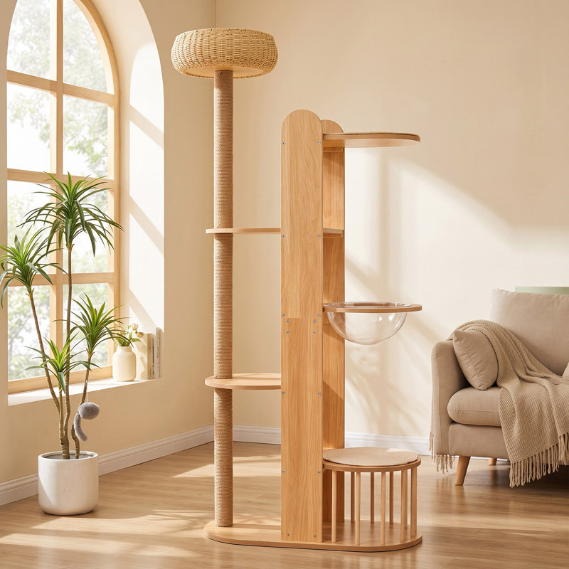 Tour pour arbre à chat 53,5 "avec échelle Dilan, 70,8 po de hauteur