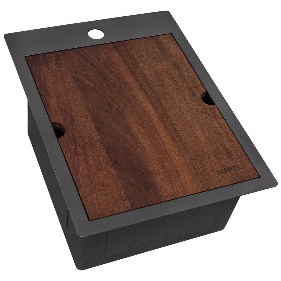 Ruvati Workstation Drop-in Topmount Bar Prep RV Sink 16 Gauge Stainless Steel Ruvati 