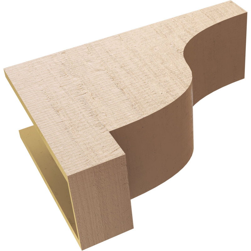 Bois de cèdre brut Newport, grain de bois TimberThane, brun clair apprêté, H 18 po x l 9 po x P 27 po