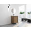 Meuble-lavabo autoportant de 24 po avec lavabo en résine et 2 portes d'armoire à fermeture en douceur