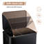 Poubelle à pédale 2 compartiments 2 x 4 gallons en acier inoxydable avec seaux amovibles pour cuisine, salle de bain et bureau