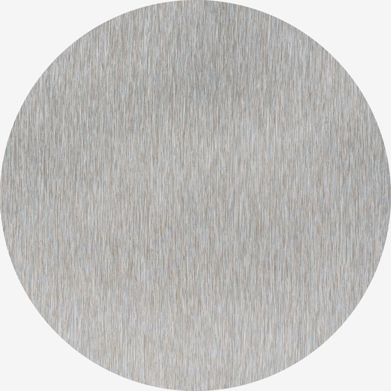Tapis intérieur / extérieur gris Ammons Modern Flatweave, Rond 6 pi 7 po