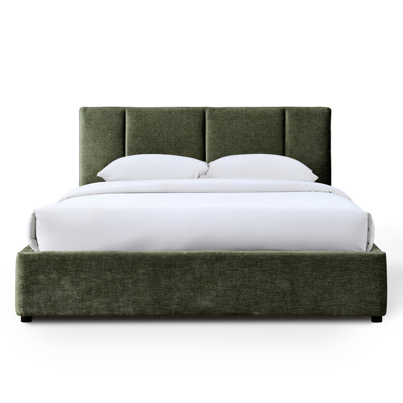Condit Upholstered Platform Bed, Queen, Moss Green