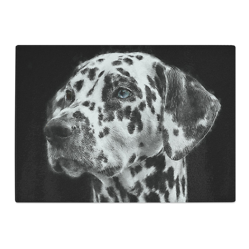 Dalmatian Dog Painting Chopping Board, 20cm W x 28.5cm L