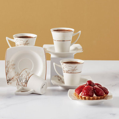 Porcelain Espresso Cup and Saucer