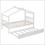 Lit simple en bois avec lit gigogne simple
