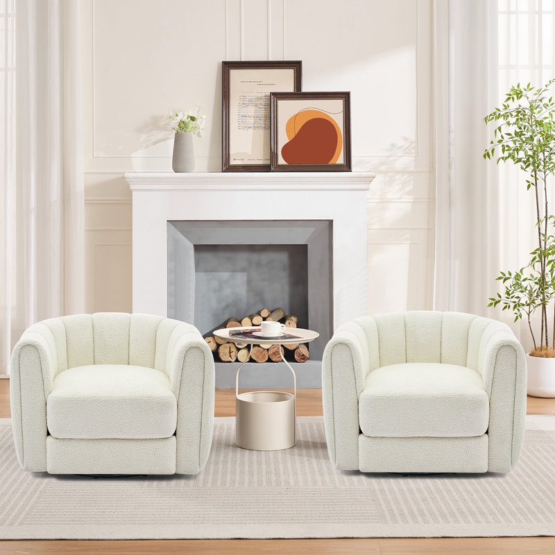 Velvet Accent Chair, Beige