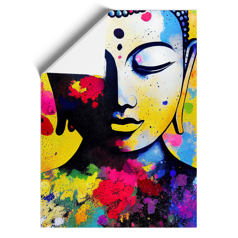 Buddha Splashed No.4 - Wall Art, Paper, 29.7cm H x 21cm W, No Matte