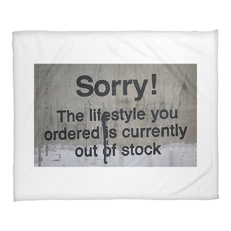 Banksy Sewn Throw Blanket, 50" W x 60" L