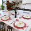 Ensemble de 12 napperons en vinyle rond à motif floral métallique pour la protection de la table de salle à manger et le décor des Fêtes, diamètre de 15 pouces-742212012