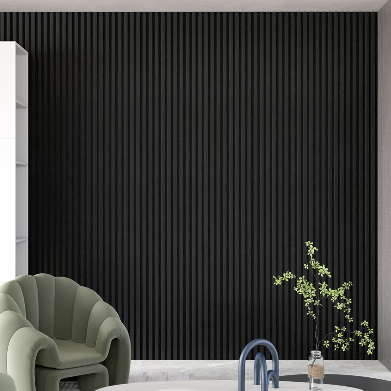 61 cm x 240 cm 3D Wall Panel (1-pack), Black