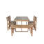 Table et chaise de jardin en bois - Profitez du plein air avec style pour créer un patio chaleureux et invitant-1872830979