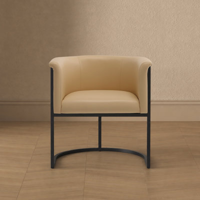 Fauteuil rembourré en similicuir Virgil