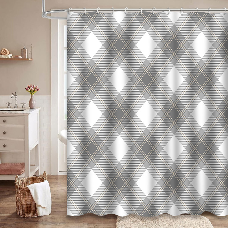 Rideau de douche Tartan, L 72 po x l 72 po