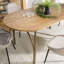 Arpita Oval Solid Wood Top Metal Base Dining Table-1305124996