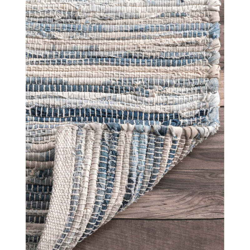 Cotton Striped Indoor Rug, Rectangle 8'6" x 11'6"