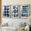 Indigo Memory I - reproduction sur mesure encadrée de qualité supérieure mate - 3 pièces-1121212594-1121212593