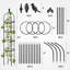 Treillis d'obélisque de jardin de 6 pi pour plantes grimpantes avec sac de culture pour roses, clématites, jasmin