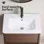 Lavabo vasque de salle de bain, comptoir de meuble-lavabo en céramique sans robinet et drain pratique pour ranger des objets personnels - blanc brillant
