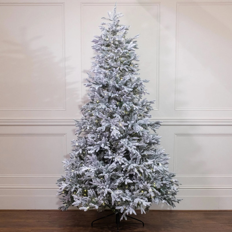 Lighted Artificial Christmas Tree, 8 ft