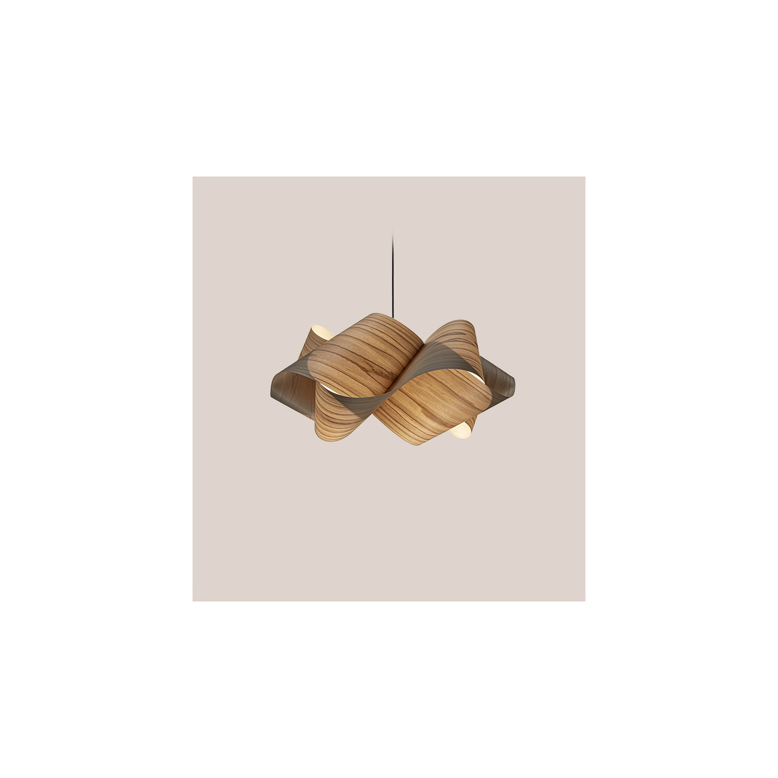 Swirl Single Light Dimmable Pendant, Gray, E26, Matte Black