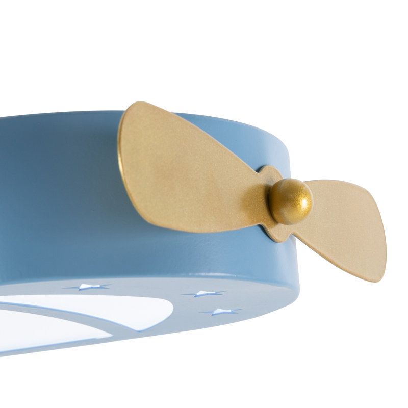 Modern Airplane Dimmable Novelty Flush Mount with Remote Control 4800LM