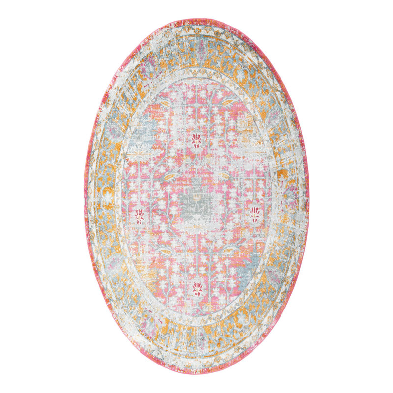 Haefner Oriental Indoor Rug, Oval 3'3" x 5'3"