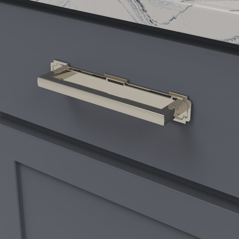 Coventry Collection Pull Backplate, Polished Nickel, 7.56" H x 1.25" W