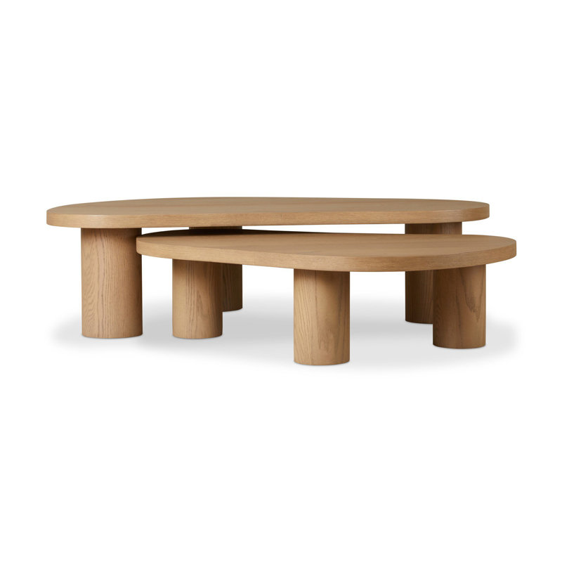 Joji Nesting Coffee Tables-Natural Oak Veneer