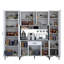 Armoire polyvalente moderne, blanche, 86,6 x 78,2 x 15,7 pouces | Panneau de particules 100% mélamine de qualité E1, épaisseur: 0,7 pouce | Solution de rangement élégante pour la maison ou le bureau, design durable et élégant