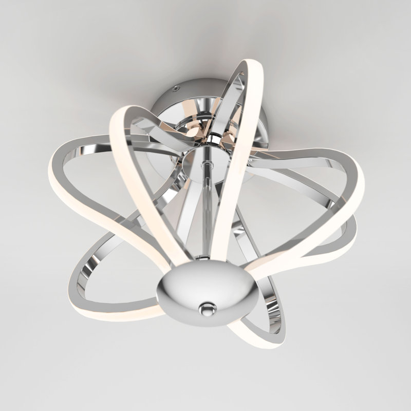 Taffney LED Semi Flush Mount, Chrome