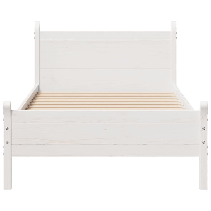 Roben Solid Wood Bed, 140 x 199 cm, White