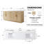 Meuble-lavabo autoportant en bois massif l 80 po x H 35 po avec comptoir en marbre de culture blanc et double lavabo en céramique, chêne-161948420-161948418