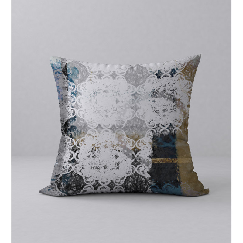 Abstract Reversible Throw Pillow, 20" x 20"