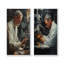 Ensemble de 2 pièces d'art mural blanc et noir-875543631-875543666-875543664