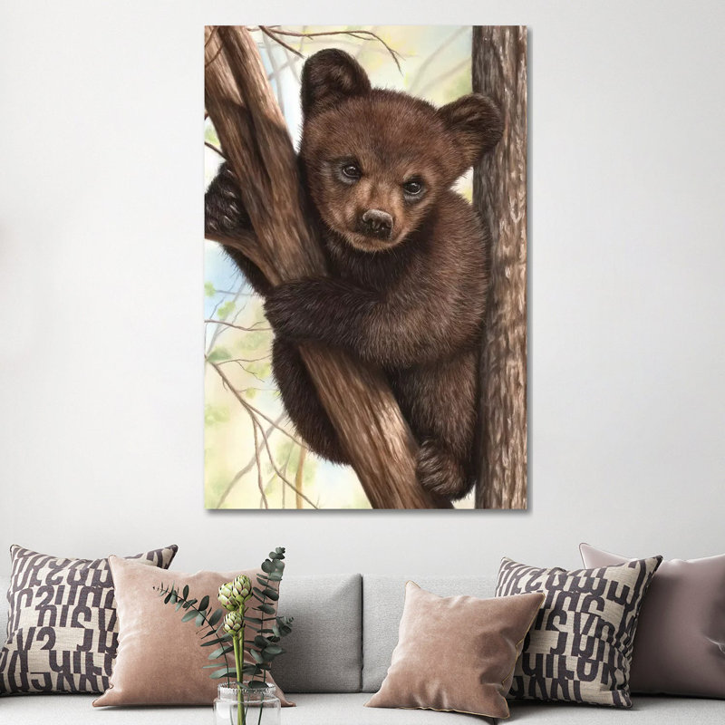 Bear Cub by Richard Macwee - Wrapped Canvas Print, 152.5 cm H x 101.5 cm W