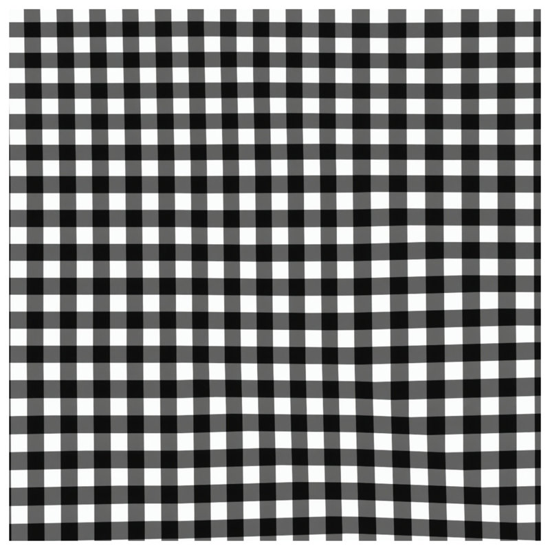 Édredon noir vichy blanc, Twin