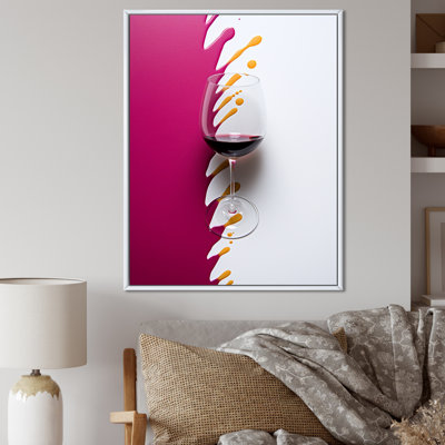 «Red Wine Glass», présentation sur toile