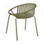 Chaises de salle à manger de patio empilables avec design respirant de style moderne et simple (ensemble de 2), pieds en métal + dossier en plastique-1530578245