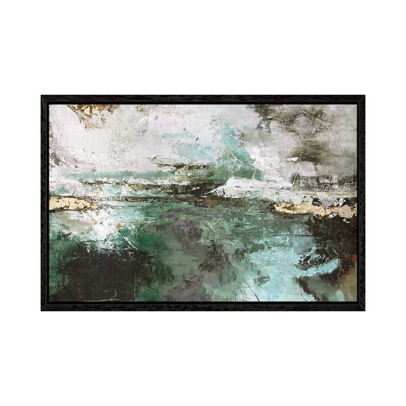 Hillside 1 Piece Painting on Canvas, 66.04 cm H x 45.72 cm W, Black Framed