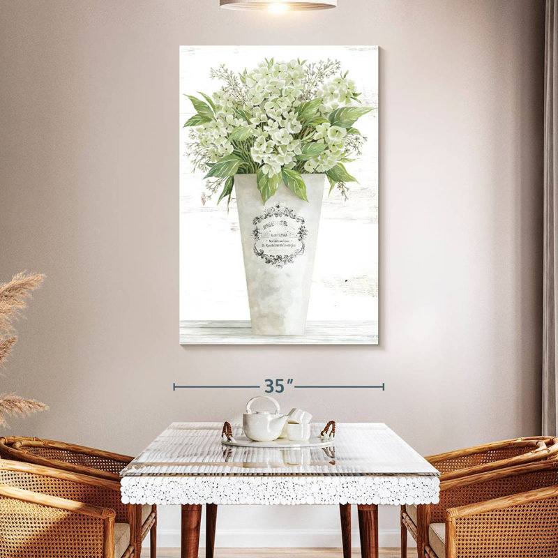 Les Fleurs Hortensia, 51" H x 34" W