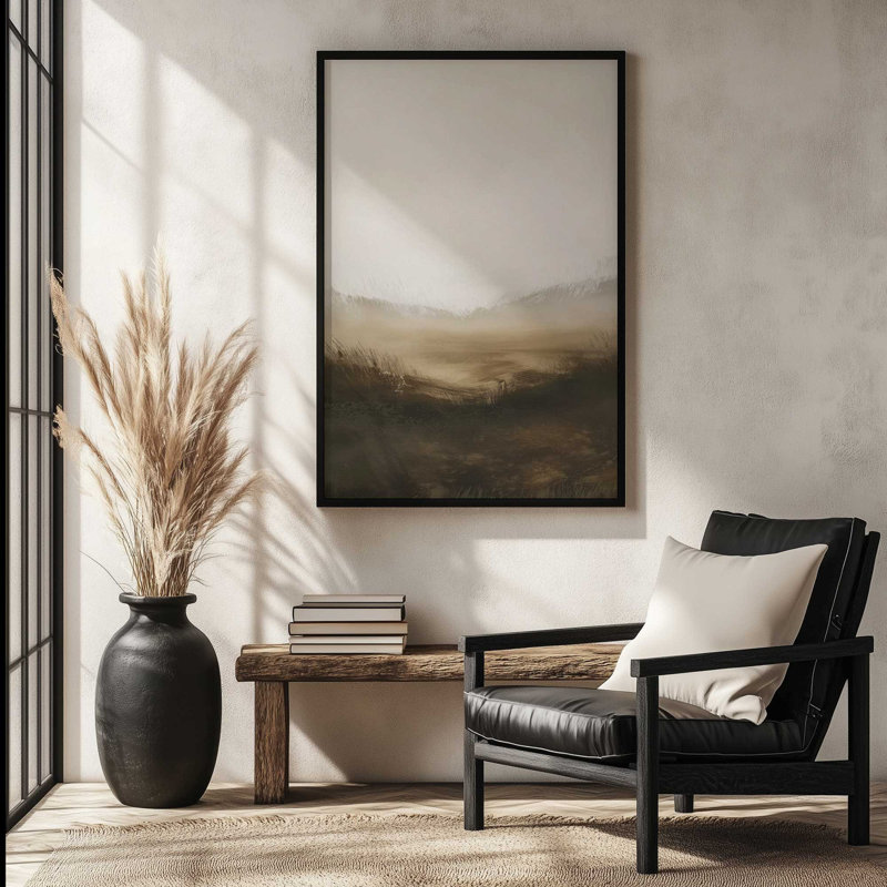 Fogbound Meadows II, 25.25" H x 19.25" W, Weathered Zinc Single Picture Framed